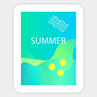 Summer abstract art Sticker